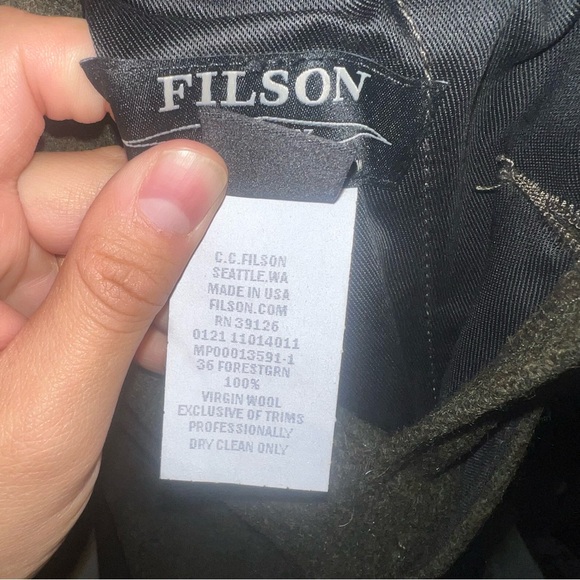 NWT Filson Mackinaw 100% Virgin Wool Bibs in Forest Green Size: 36 - Picture 9 of 16